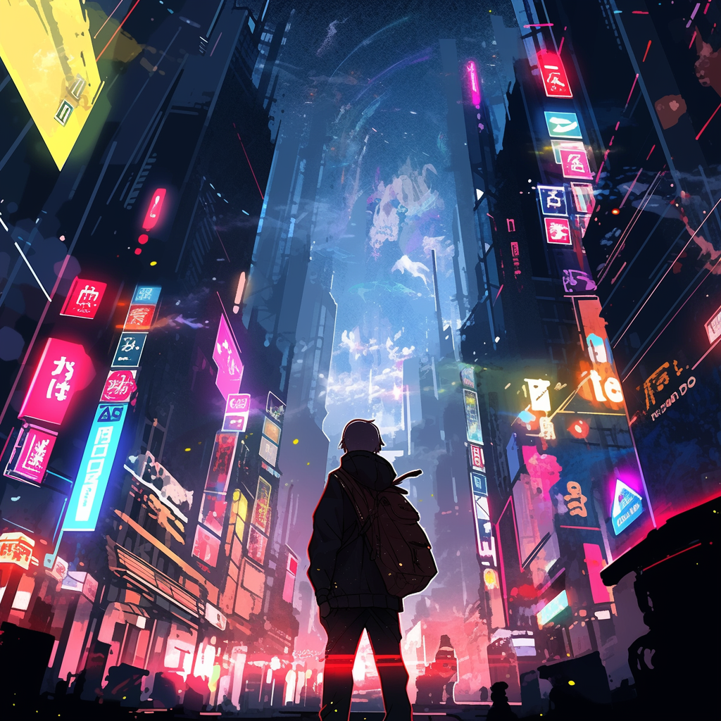 Forgotten Civilization Traveler: Sci-fi Cyberpunk Anime Art