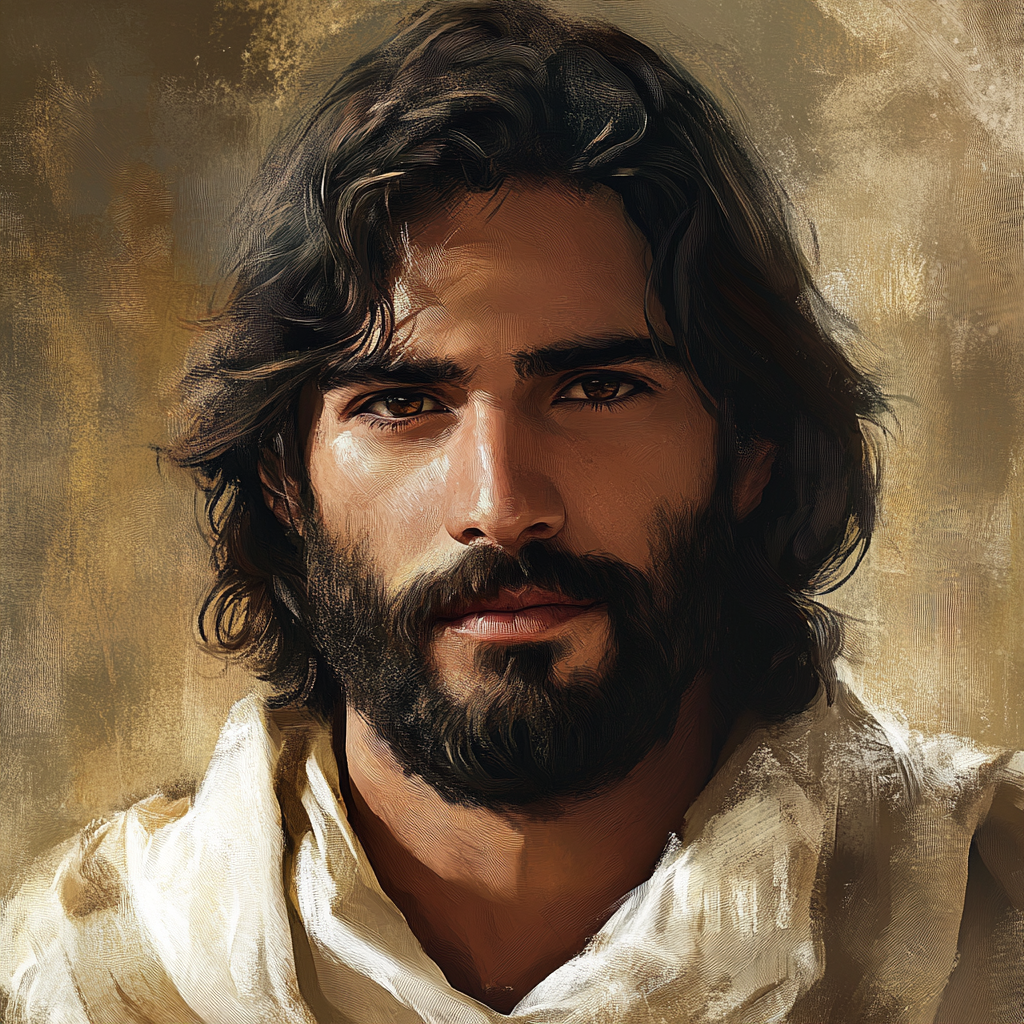 Historically accurate depiction of Jesus with humble attire.