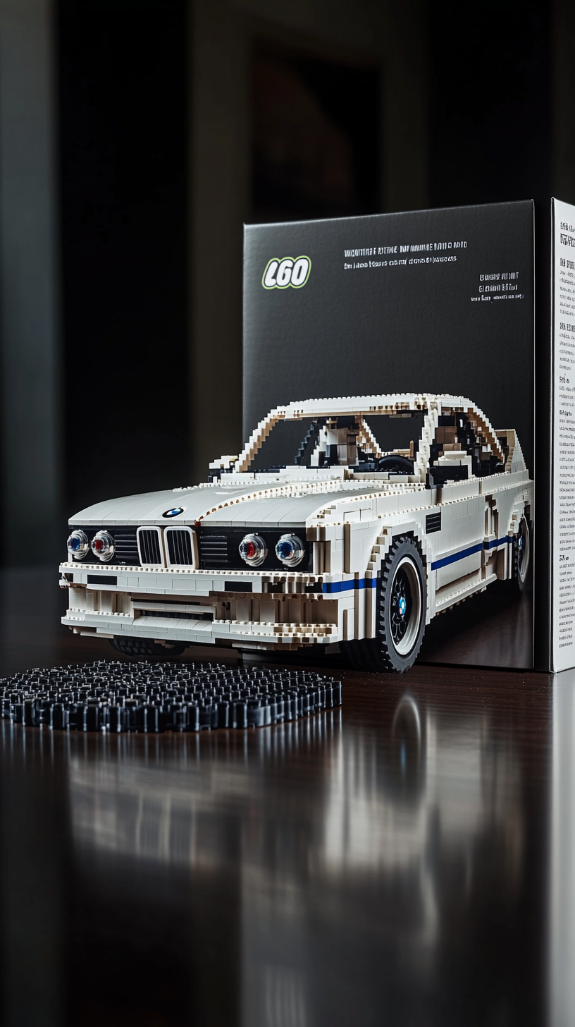 LEGO Cream white BMW M3 E30 car set packaging