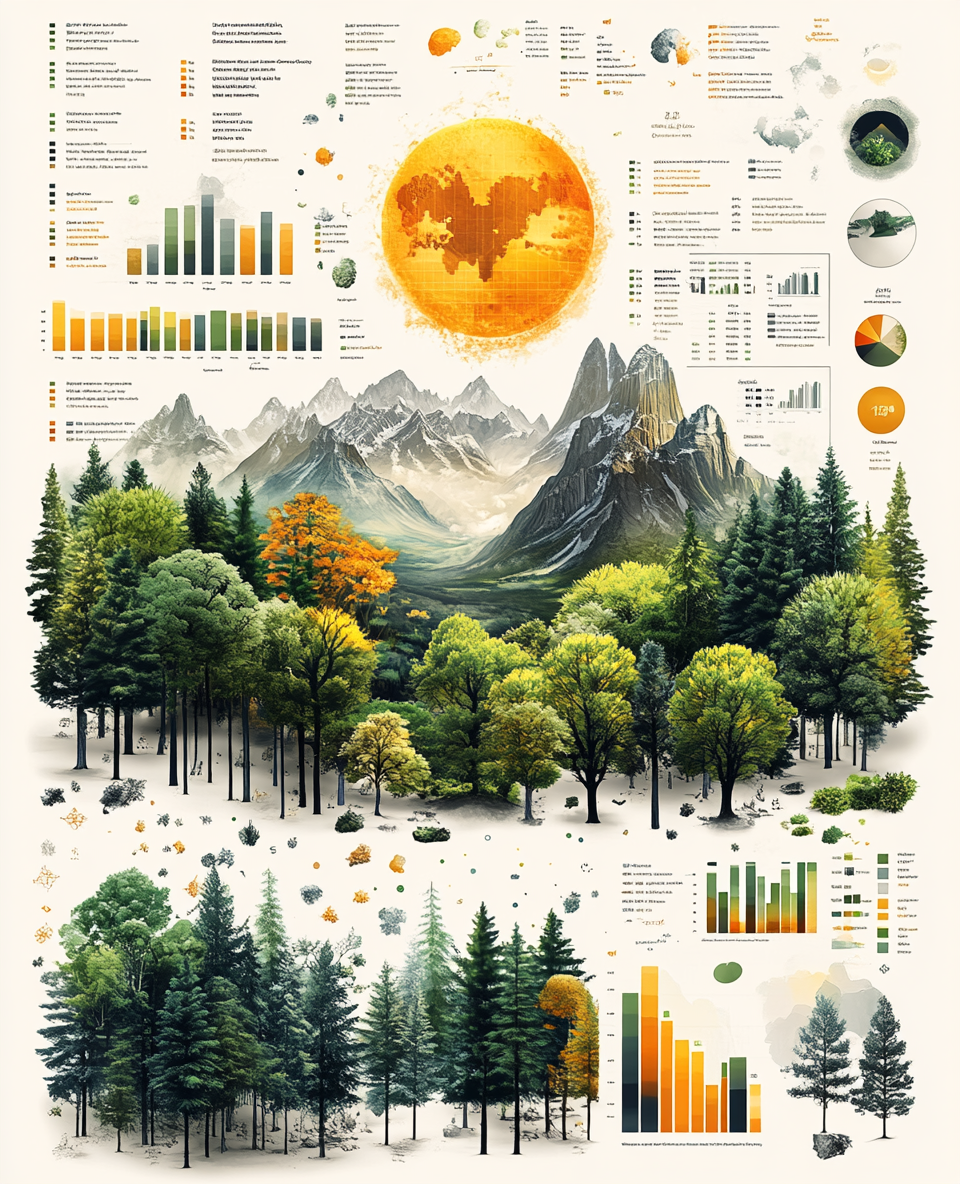 Modern portfolio strategies, graphs, financial symbols, ESG benefits highlighted.