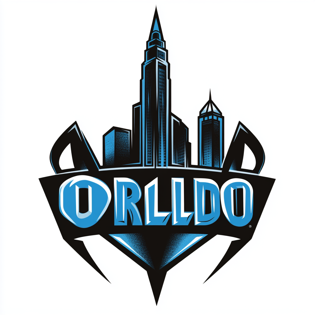 Orlando Enclosed Logo for Card Convention in Blue and Black