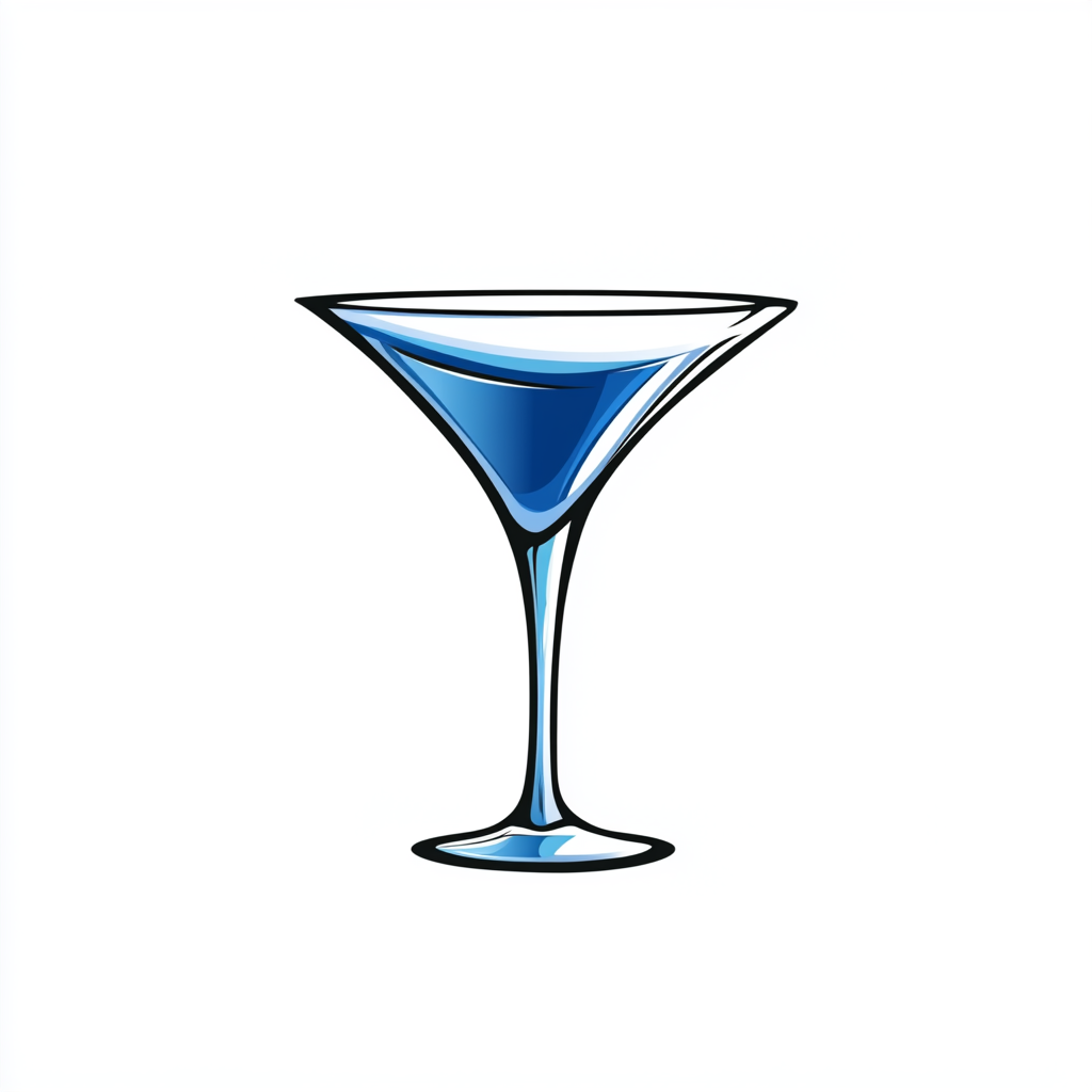 Simple blue line logo for glass company, refreshing design.