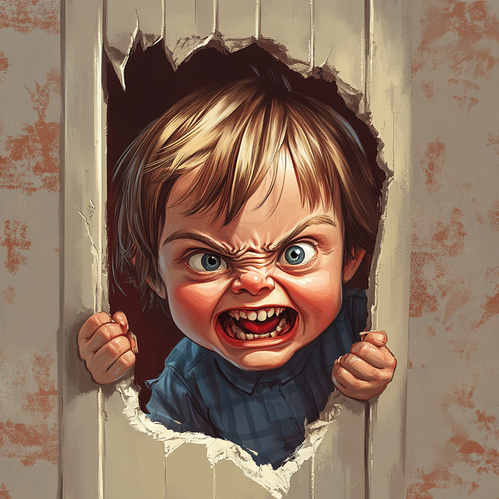 Sinister baby-like Jack Torrence from The Shining.