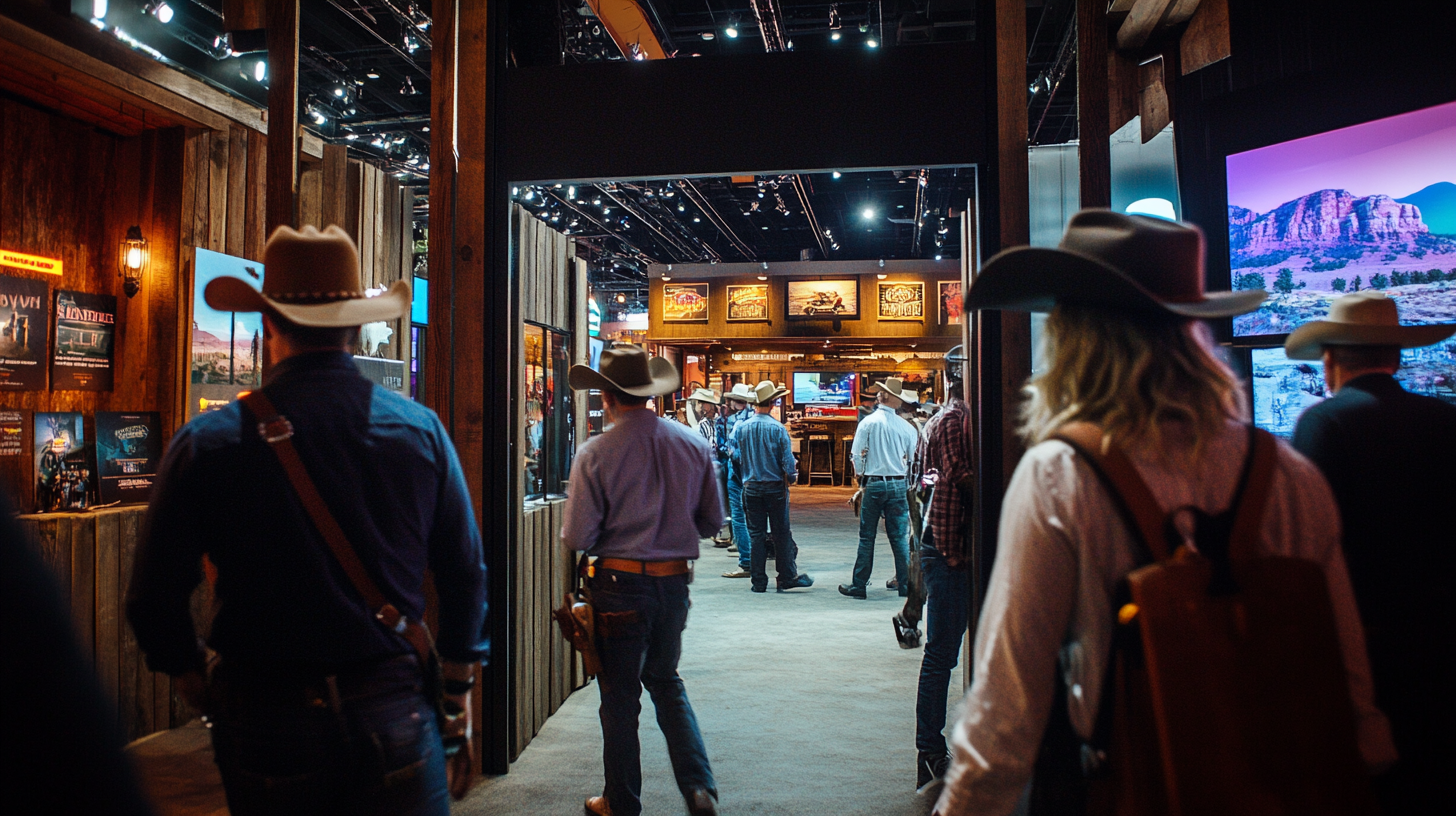 Wild west tech conference with cowboy hat clad attendees.