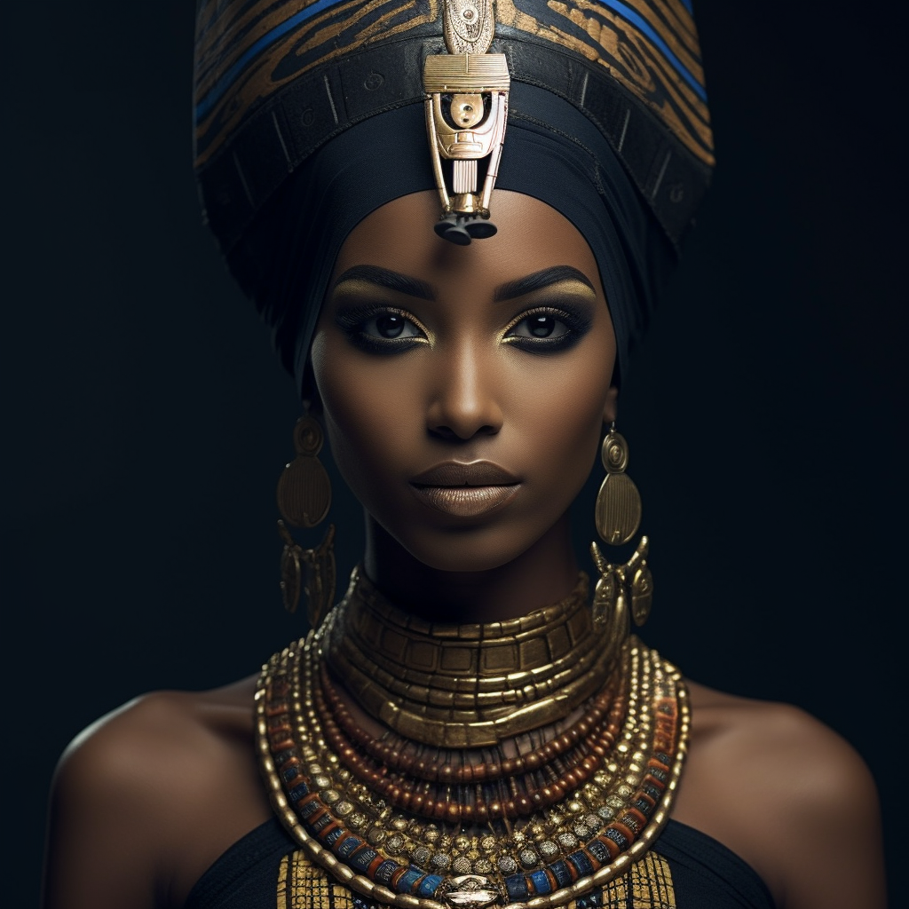 Beautiful African Nubian Woman Pharaoh