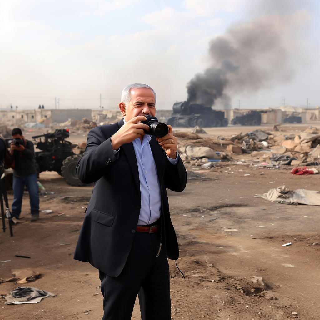 Benjamin Netanyahu at Gaza Port