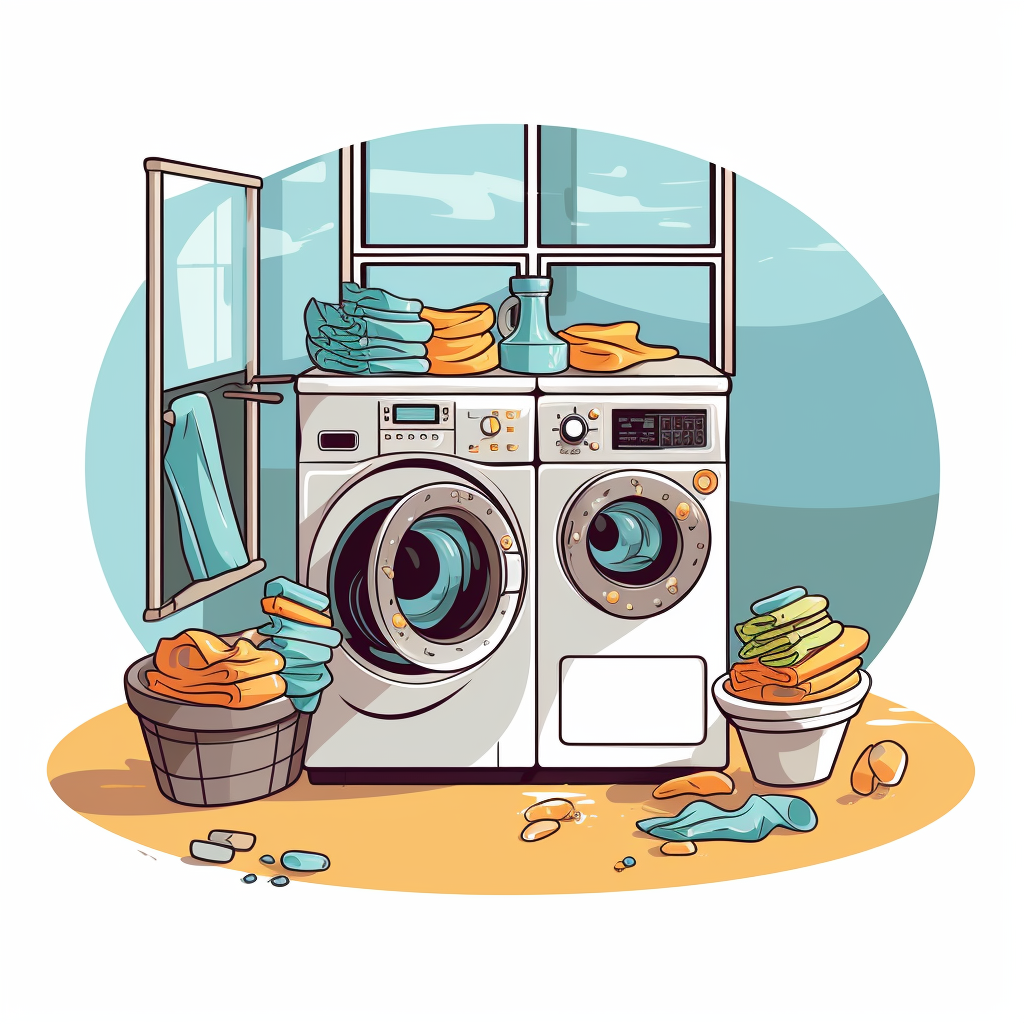 Shared Laundry Room Logo Vector Clip Art