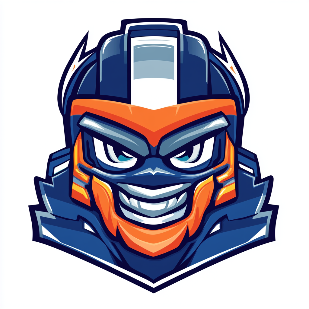 Train mascot logo on white background