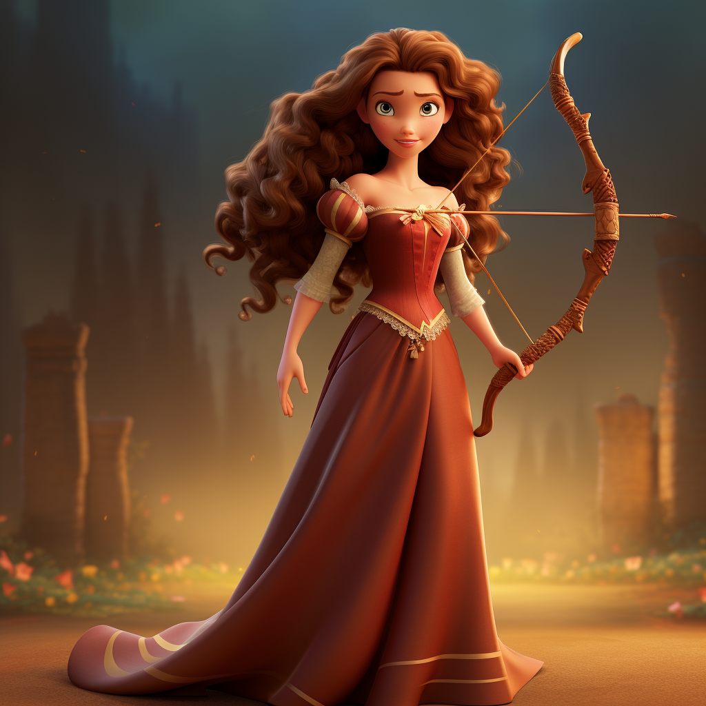 4. Brave princess with bow and arrow