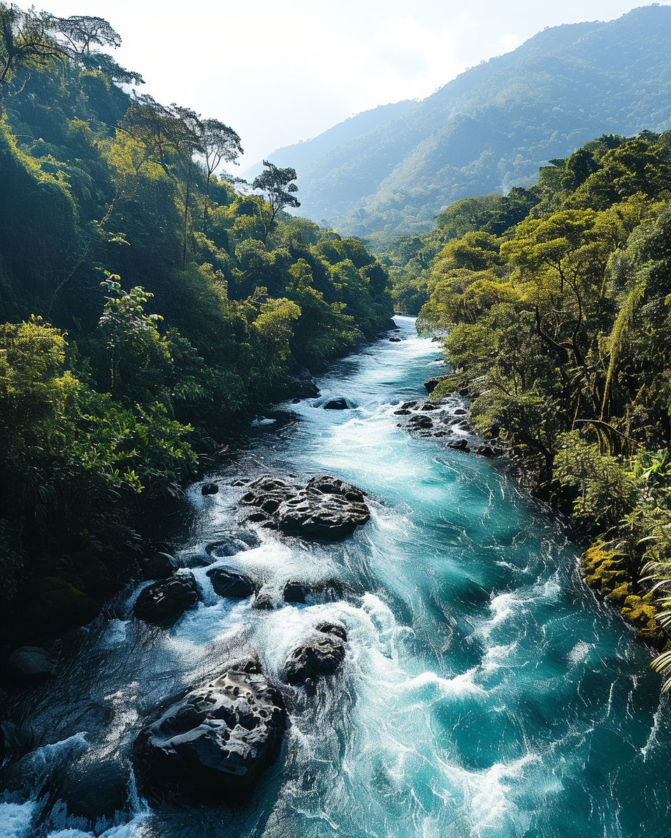 4. Aerial view of majestic waterfalls ?