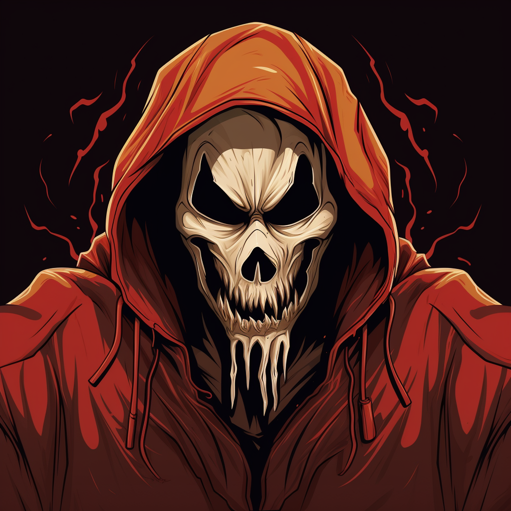 4. Ghostface from Scream movie, white mask with black eyes.