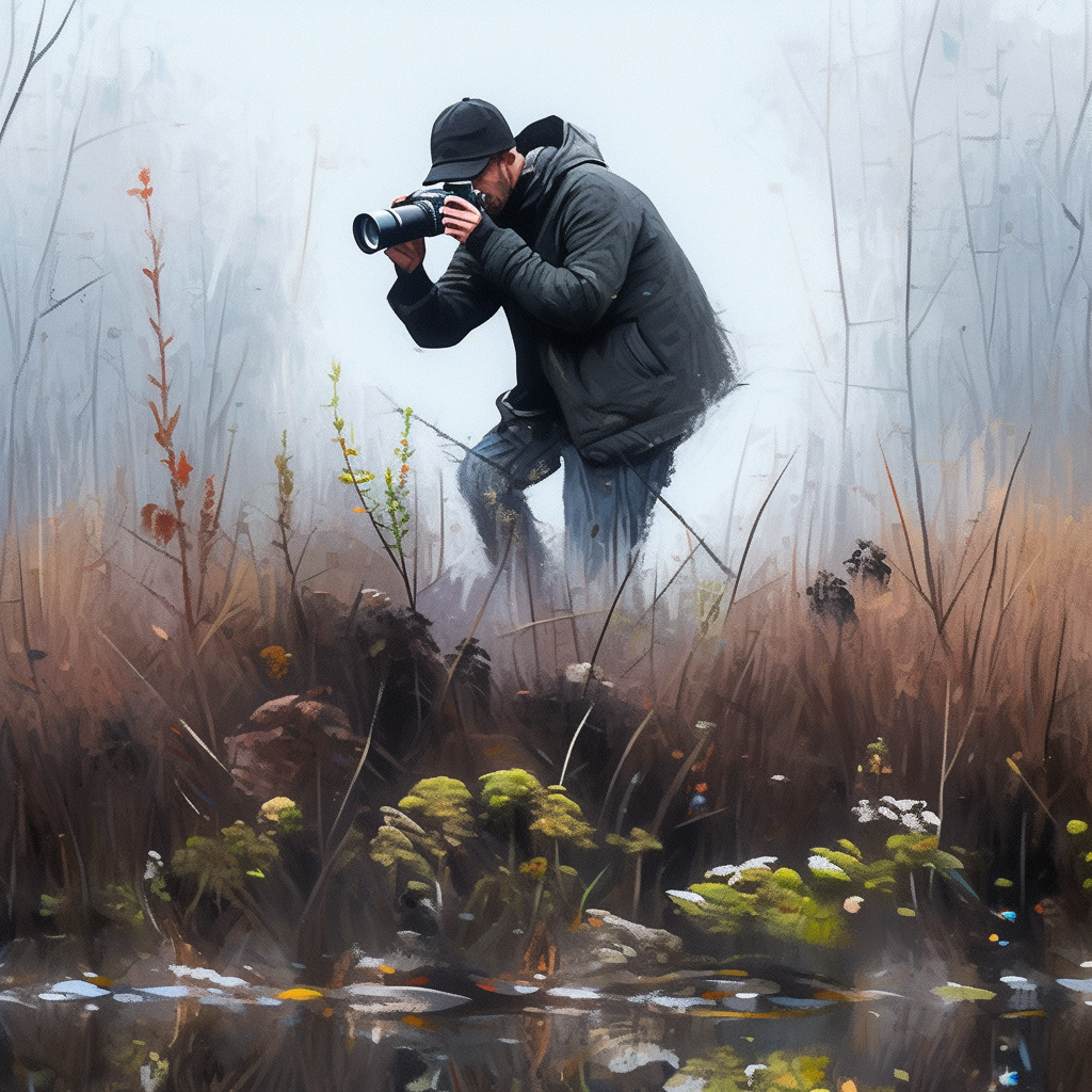 4. Photographer capturing autumn beauty in bog