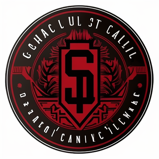 4. Striking logo with black and red colors