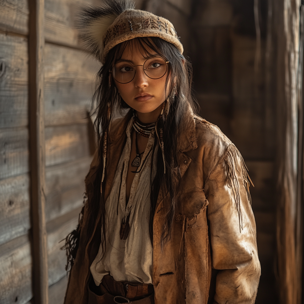 1900s Native American Woman in RDR2 Style Fashion