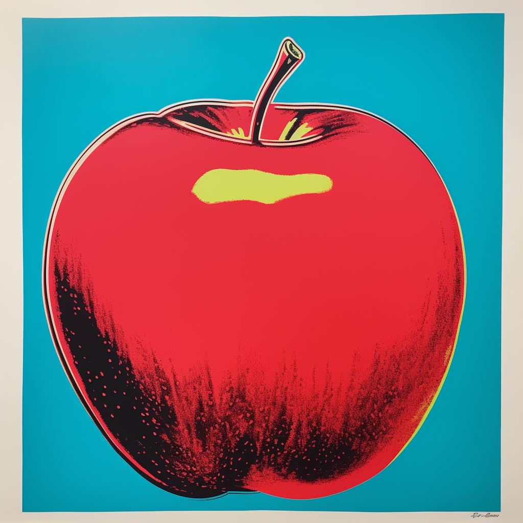 1960s art deco apple poster