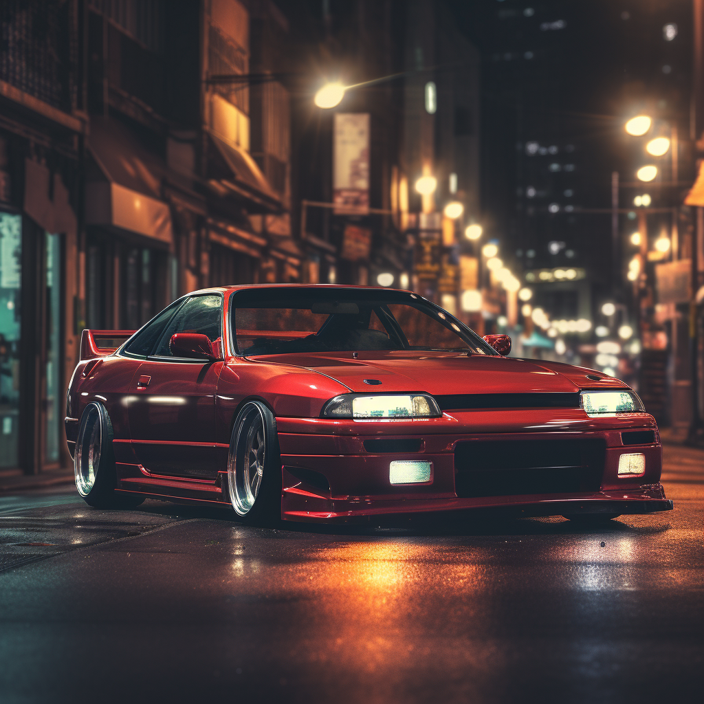 Stylish 1990s JDM car