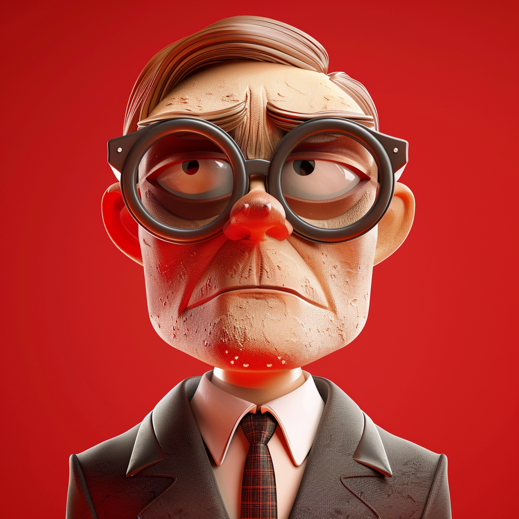 Cartoon spy fontface illustration