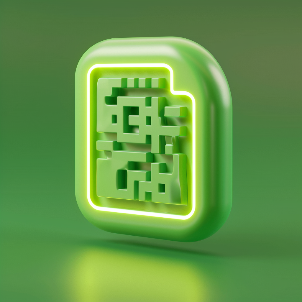 3D icon scanning QR code