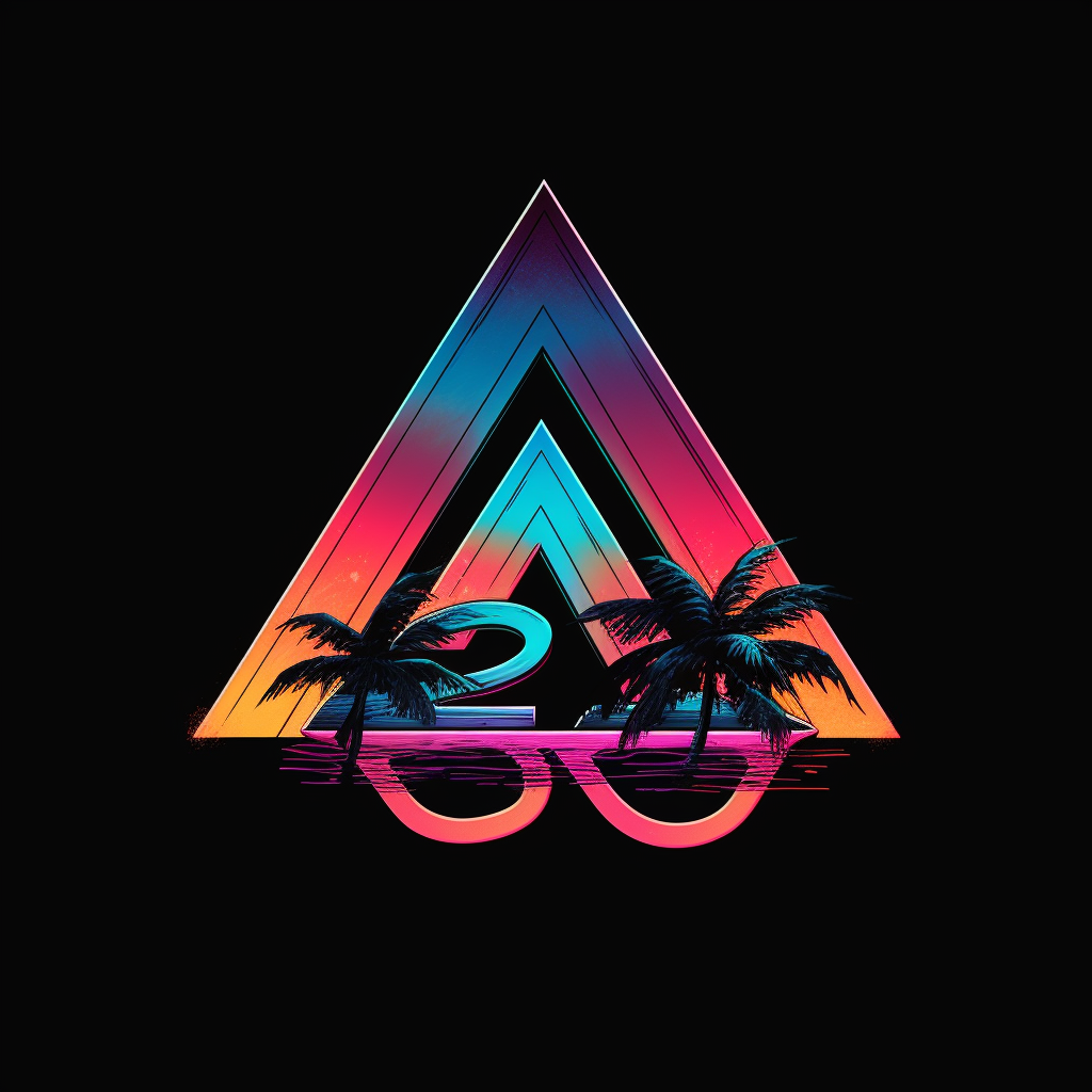 Colorful 80s Aerograph Logo Design