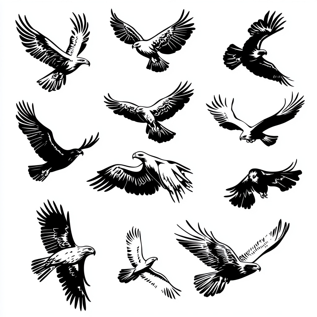 Black and white image of birds in flight.