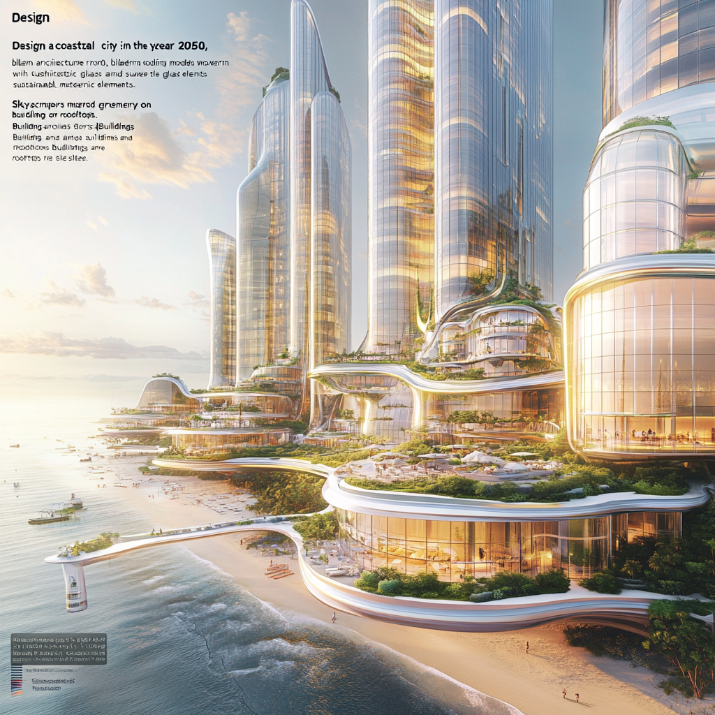 Coastal city in 2050: blend of modern & future