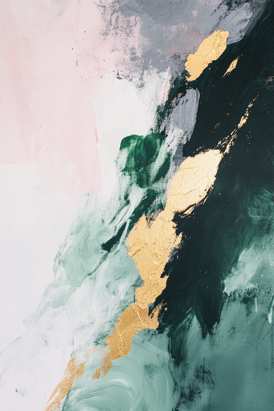 Create modern abstract canvas with soft colors, textures.