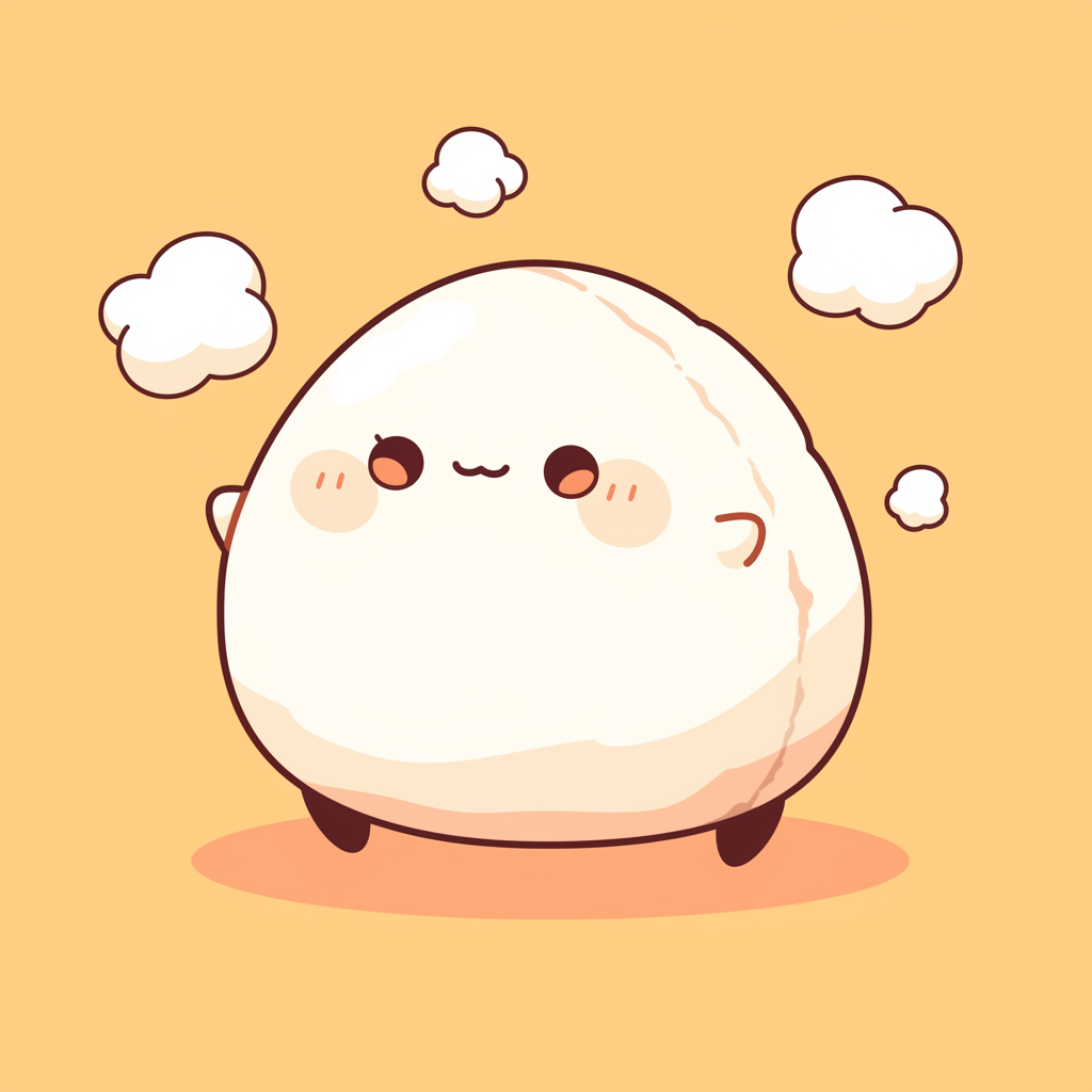 Cute little tofu character with simple design.