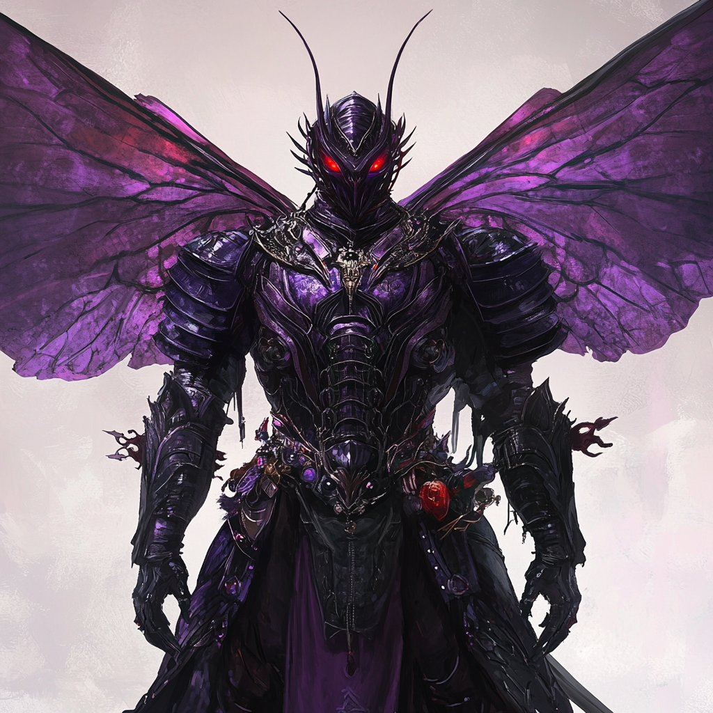 Fallen Archangel Lord of Hell in purple armor.