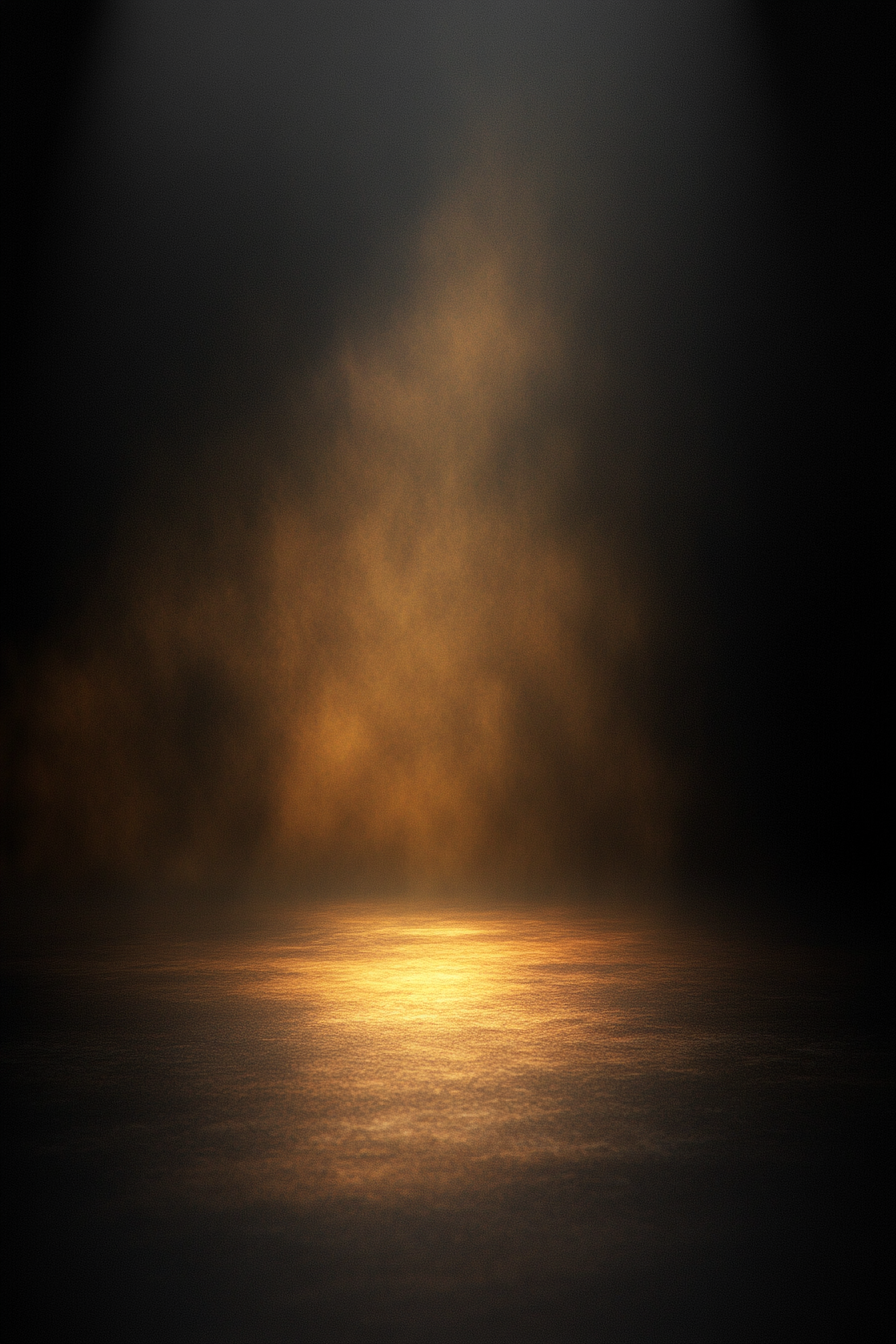 Gold gradient on dark background emanating soft radiant light.