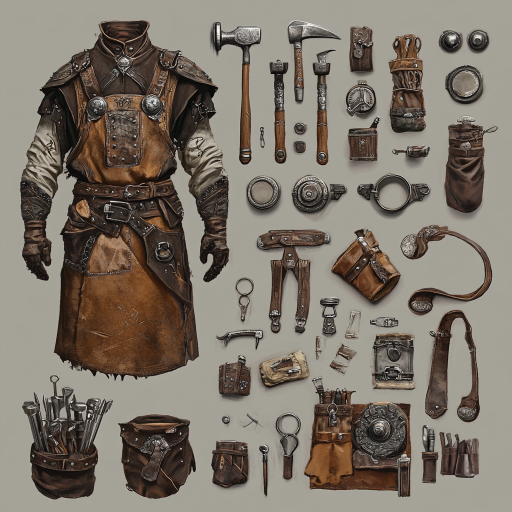 High Fantasy Mining & Blacksmithing Apparel for Nobles