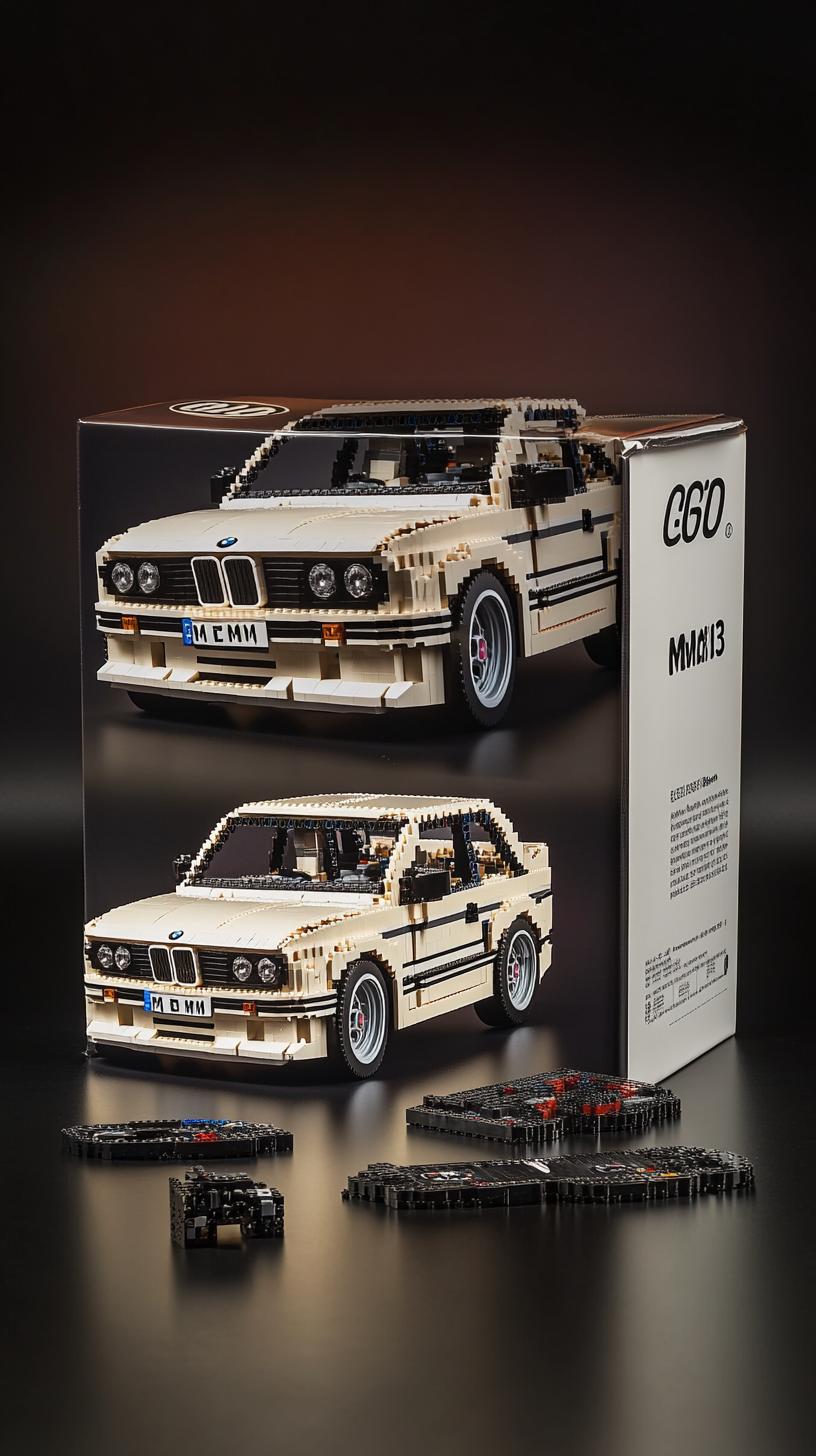 LEGO Cream white BMW M3 E30 car set packaging