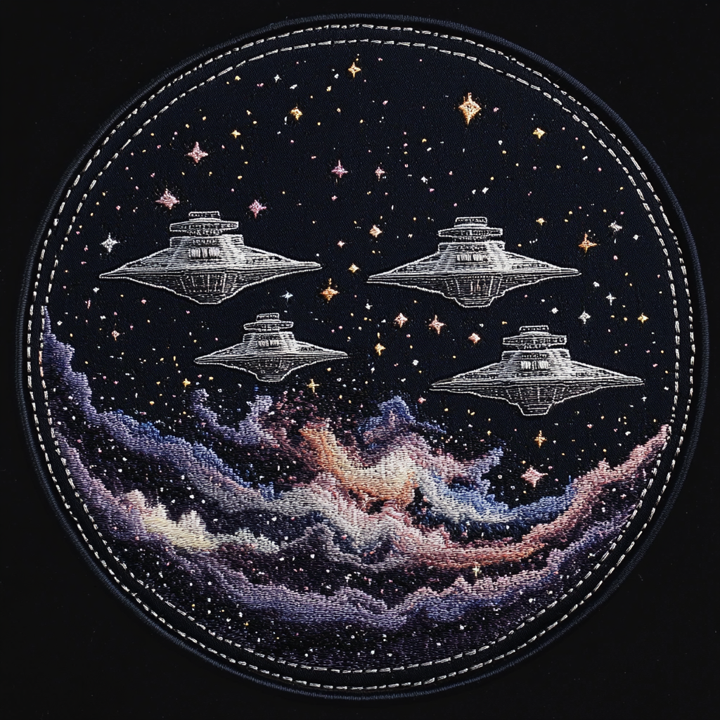 NASA-style Uniform Patch with Nebula & Star Destroyers