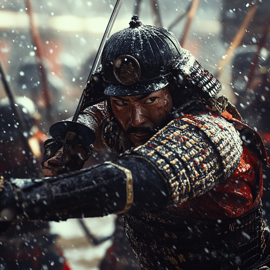 Samurai discipline and honor captured in UHD action shot.