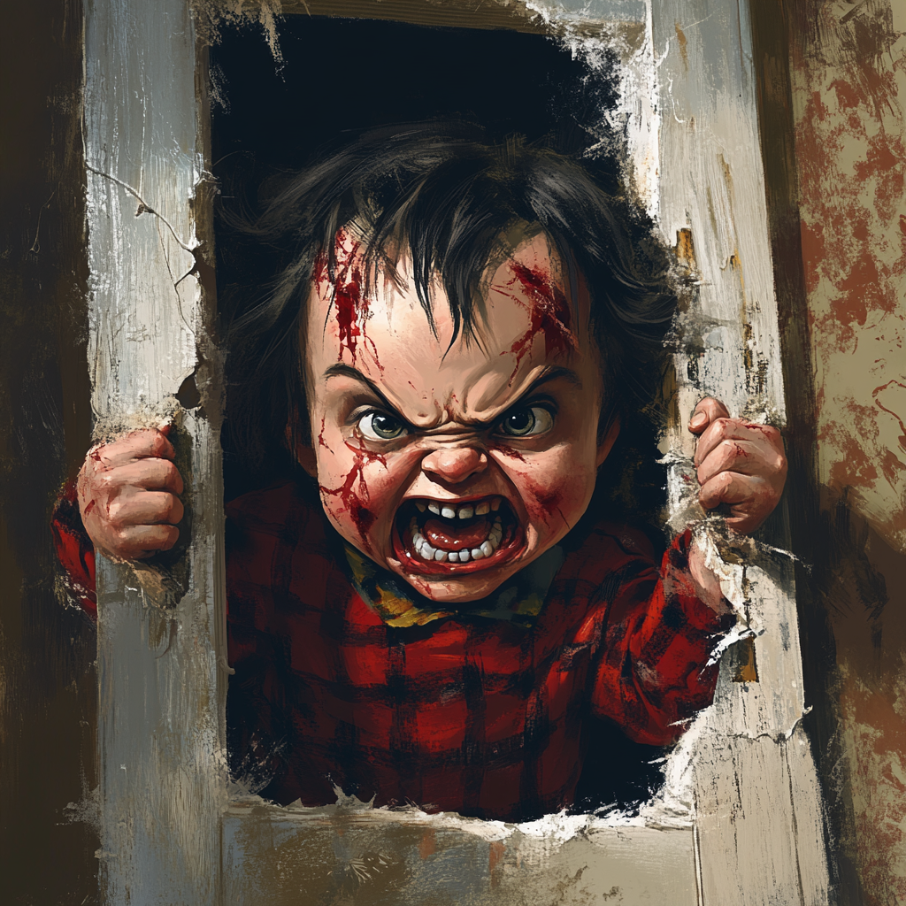 Sinister baby-like Jack Torrence from The Shining.