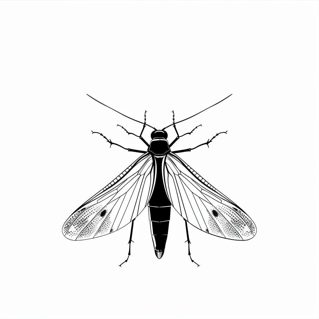 Sleek logo for lacewing insect publishing company.