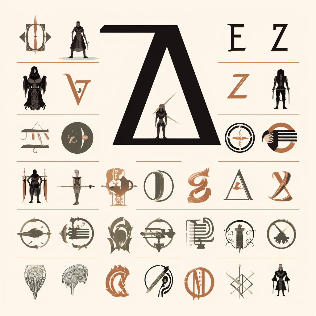 A to Z Typography Characters