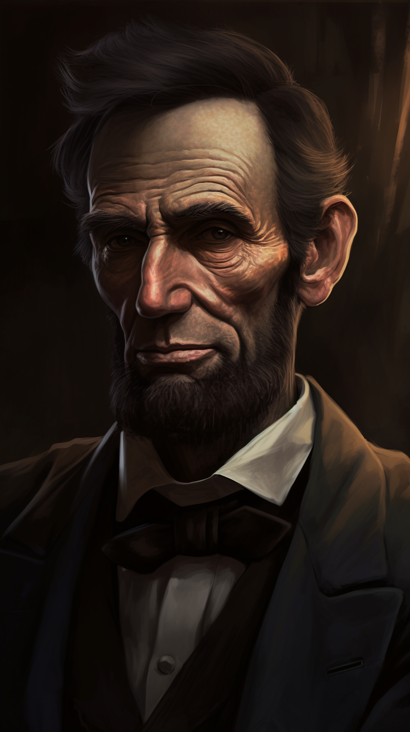 Abraham Lincoln in Dark Fantasy Art