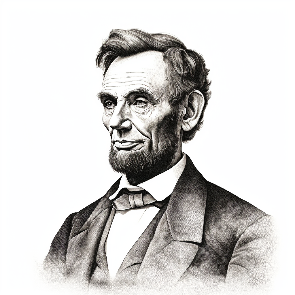 Engraved portrait of Abraham Lincoln