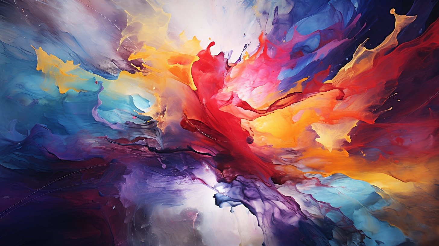 Colorful abstract painted splash design