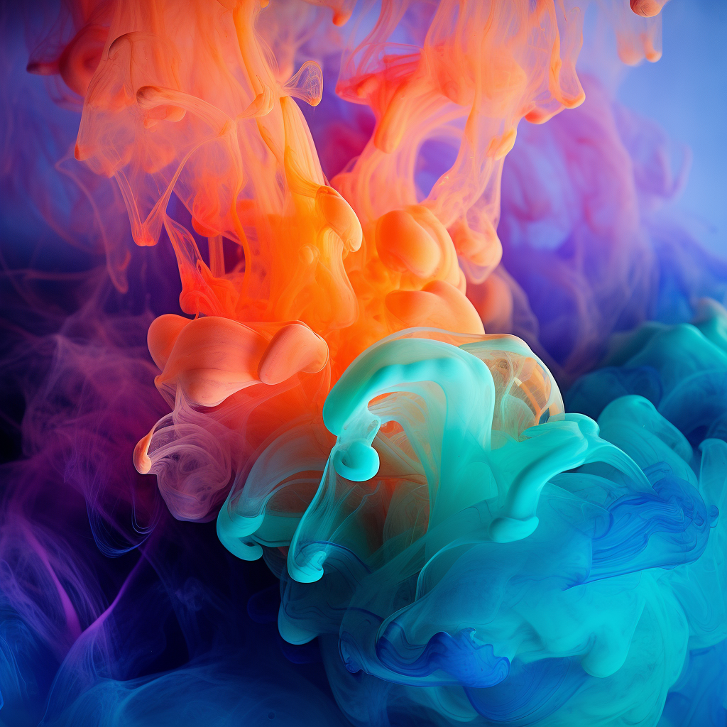 Abstract neon fog with colorful highlights