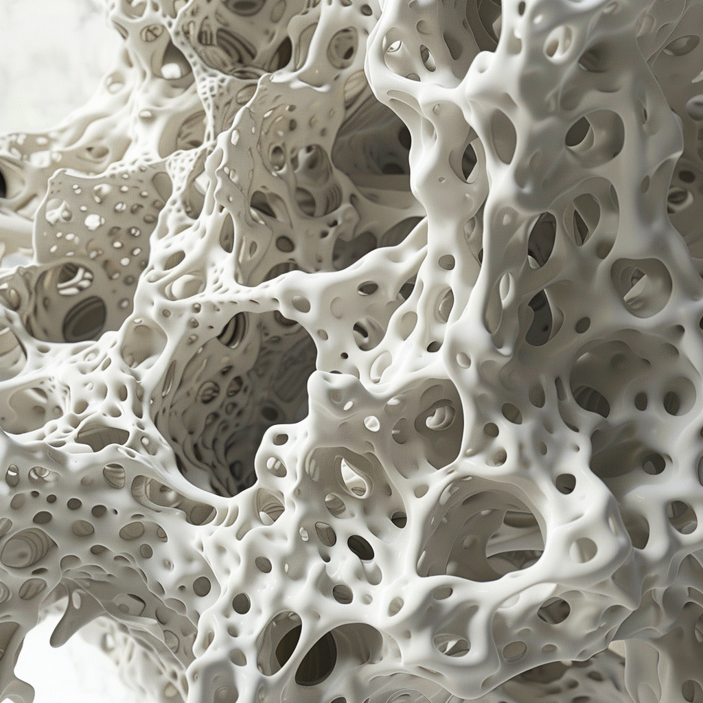 dense bone-like sculpture textures