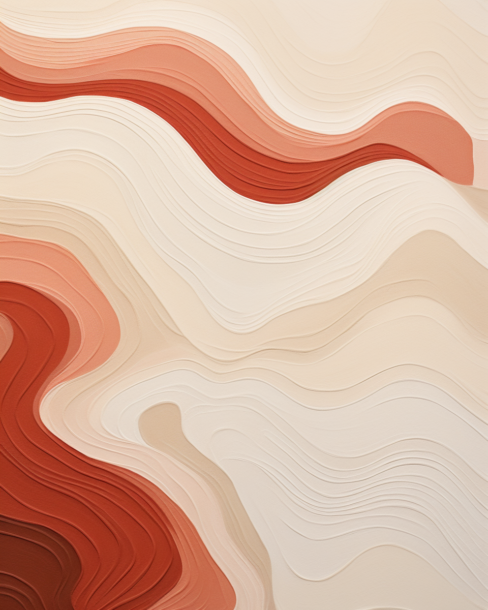 Abstract wavy art with midcentury modern vibes