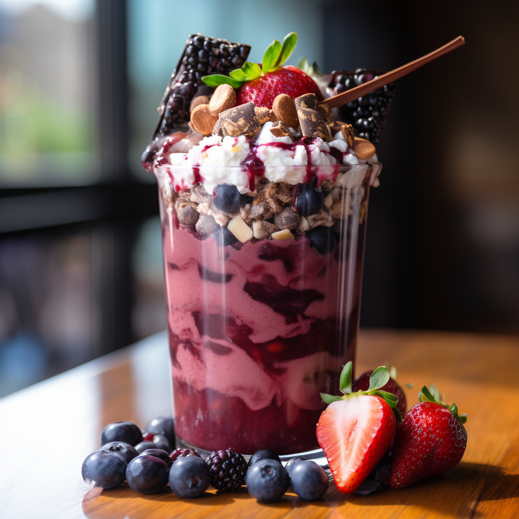 Acai shake, decadent and fresh