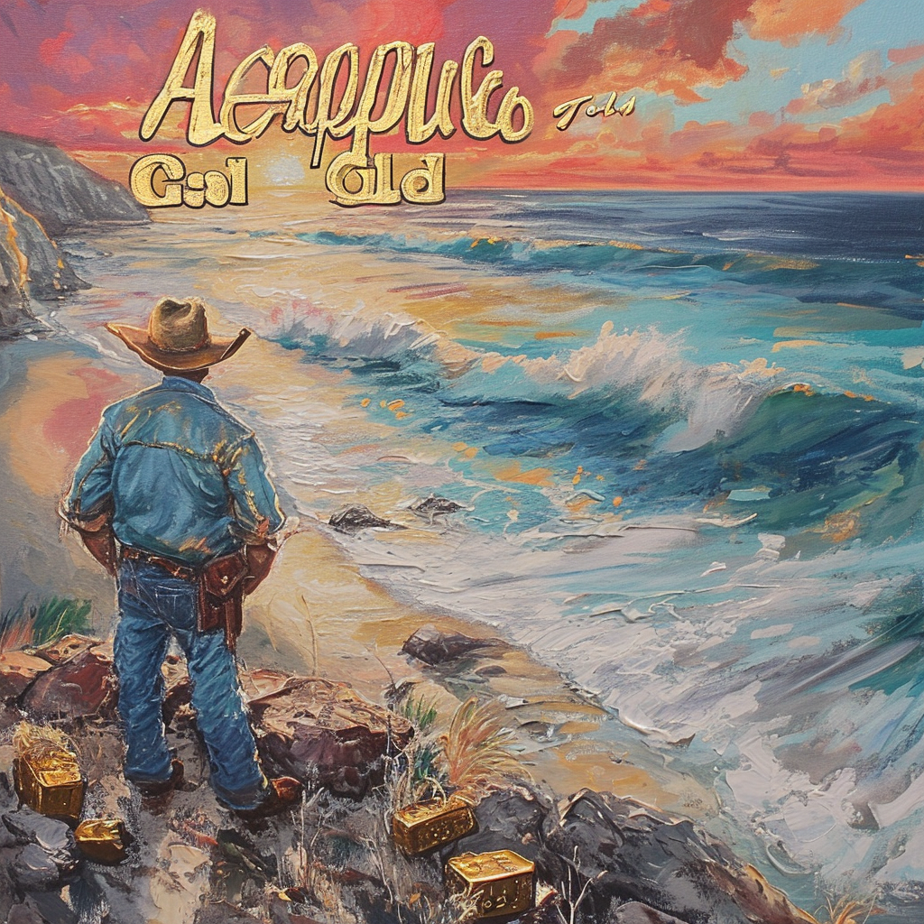 Acapulco Gold Cowboy Beach Painting