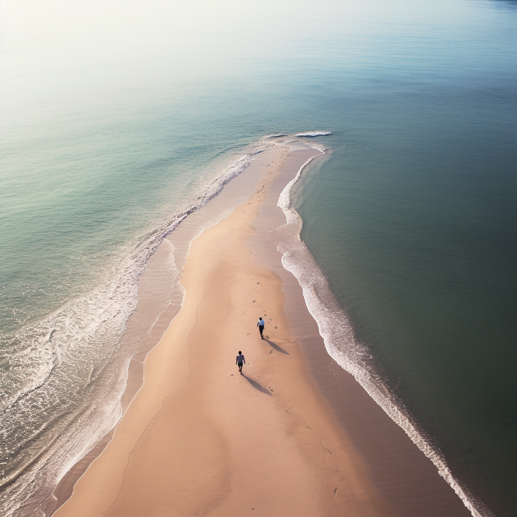 Aerial view of  adil dan merata  at the beach