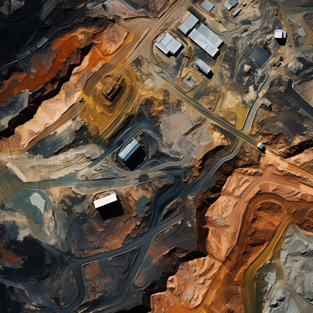 Fascinating aerial mine view