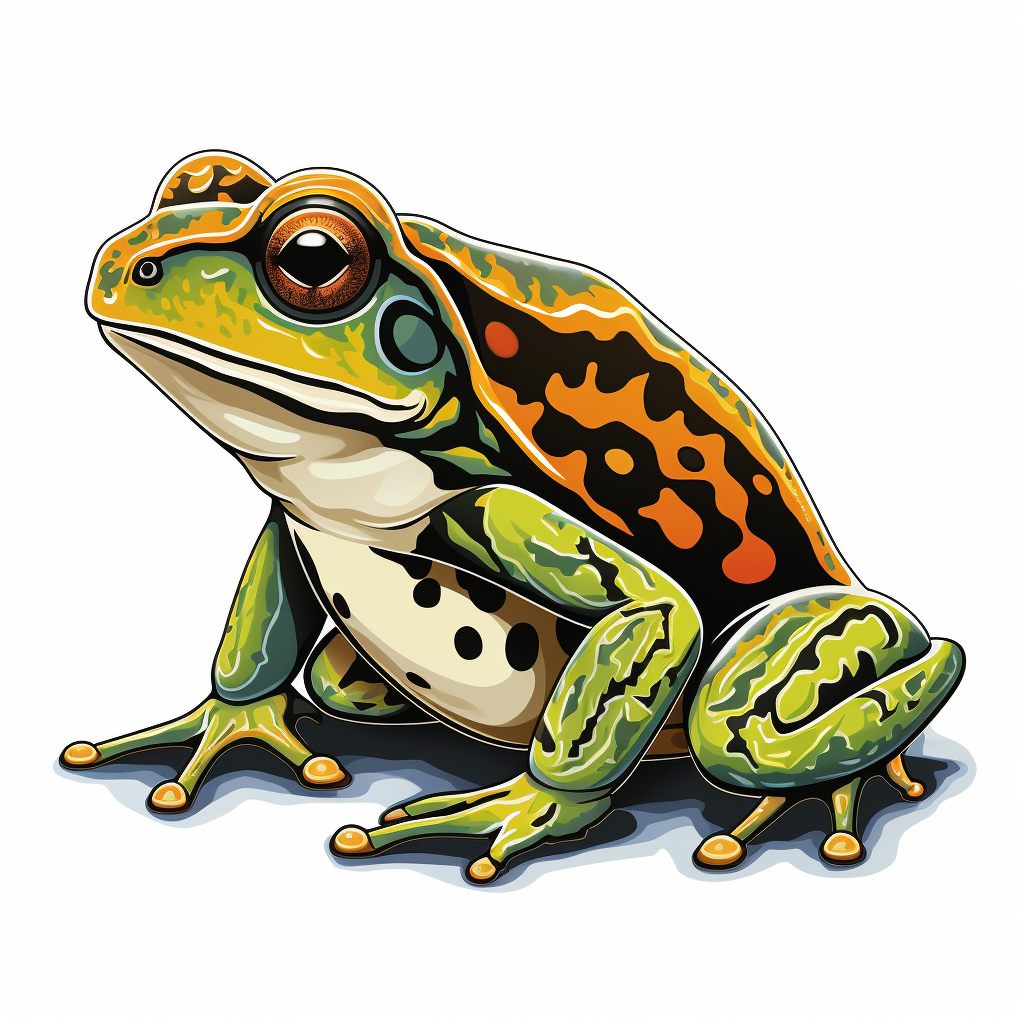 African Bullfrog Graphic Vinyl Cut Sticker