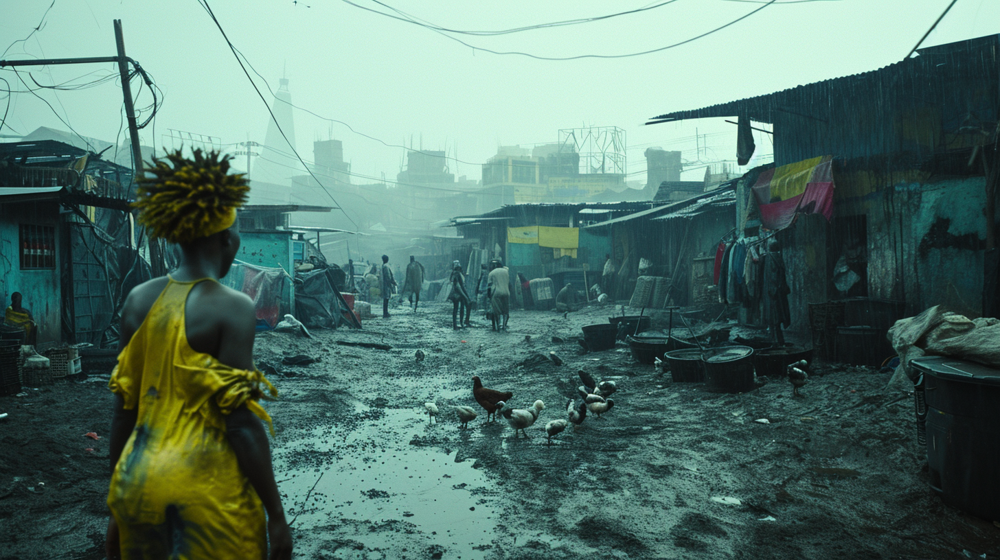 African Futuristic Village with Nigerian Teenagers