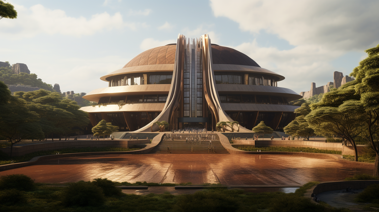 African Parliament Inspired Architecture in Wakanda