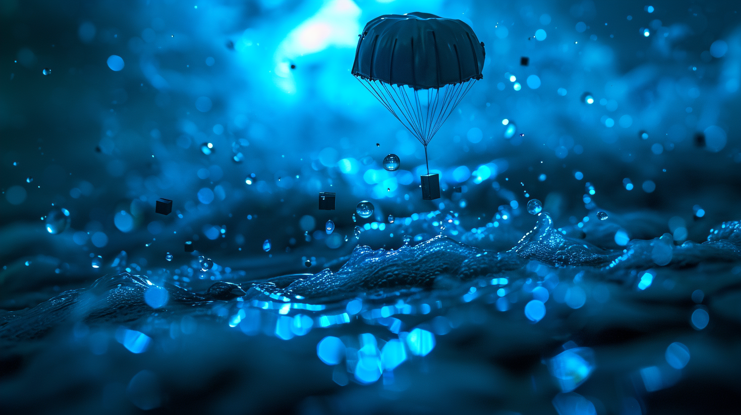 Airdrop Crypto Box Parachute Image